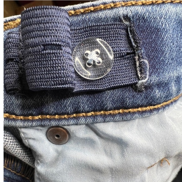 True Craft Kids Straight Leg Jeans, Med Wash Blue Denim, Sz 20, Adjustable Waist - Picture 6 of 7